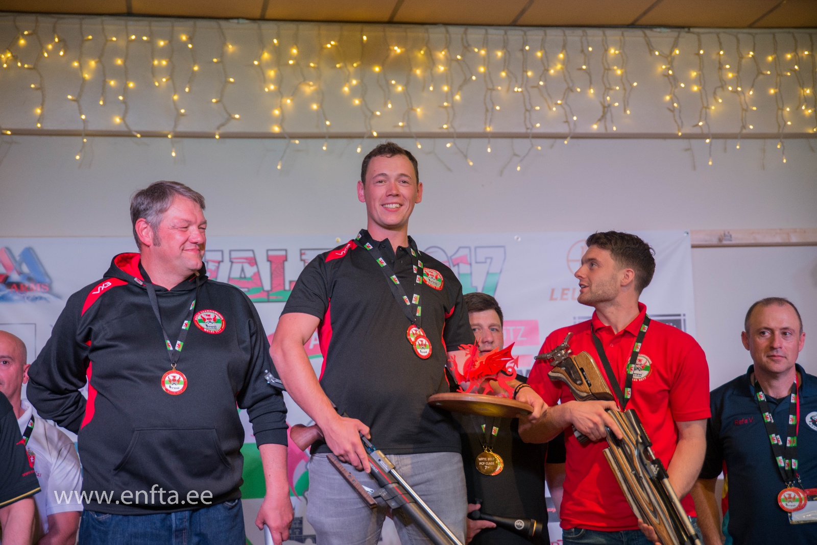 913 PCP top 3 in Wales 2017. From left Dorian Falconer, Jack Harris Wales, John Costello EN